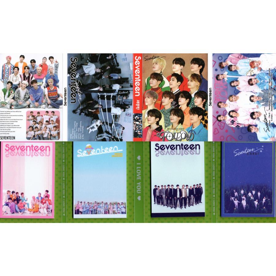 SEVENTEEN セブチ グッズ メモ帳 80枚セット 写真入り メモパッド 新作