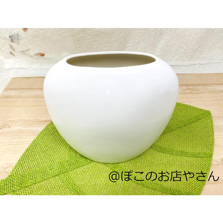 平型花瓶【白い食器 ポーセラーツ おしゃれ 花びん 花器 アウトレット