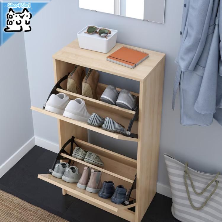 イケア（IKEA） IKEA - - BISSA -ビッサ- シューズボックス2段 オーク