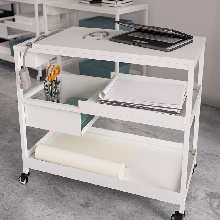 イケア（IKEA） IKEA - - TROTTEN -トロッテン- ワゴン ホワイト 80x40