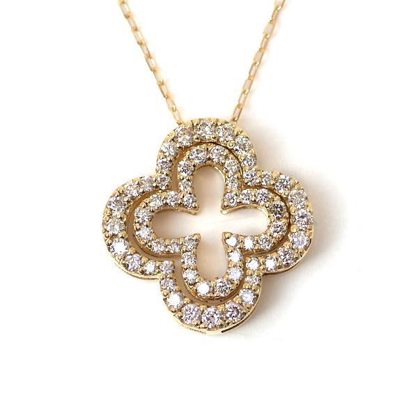ダイヤモンド ネックレス 18金 イエローゴールド k18 ダイヤ 0.35ct