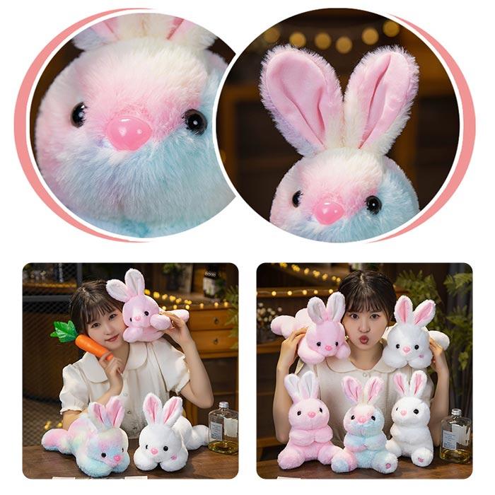 ぬいぐるみ うさぎ 兎 ウサギ 人形 LED発光 ふわふわ 動物 癒し系
