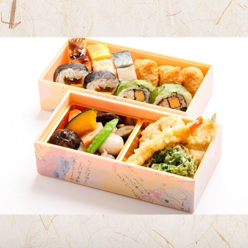 折箱 長折2段重(小) 哥仙 共蓋セット (LB-N2S ) [ケース162入] 高級
