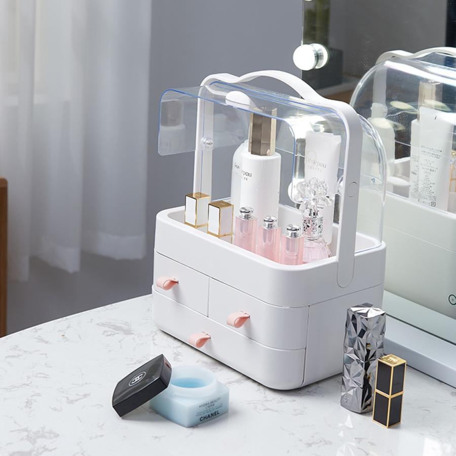 メイクボックス コスメボックス 化粧品収納ボックス メイクケース 防塵