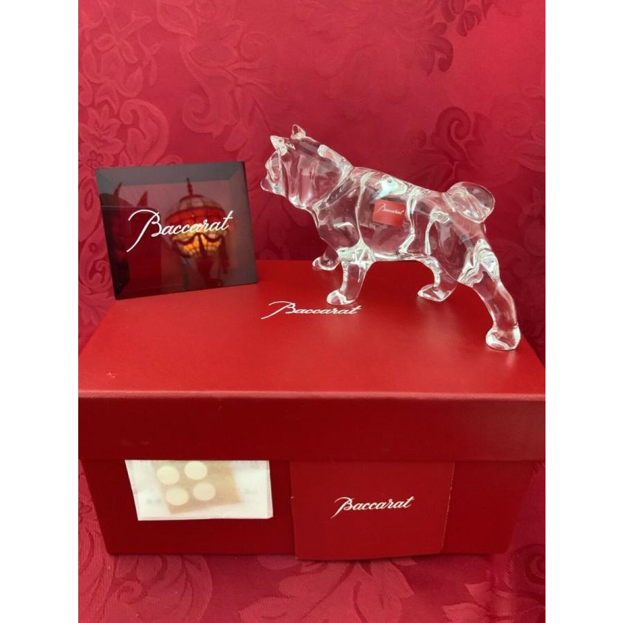 バカラ（Baccarat） 置物 ハスキー ドッグ 犬 クリスタル フィギュリン