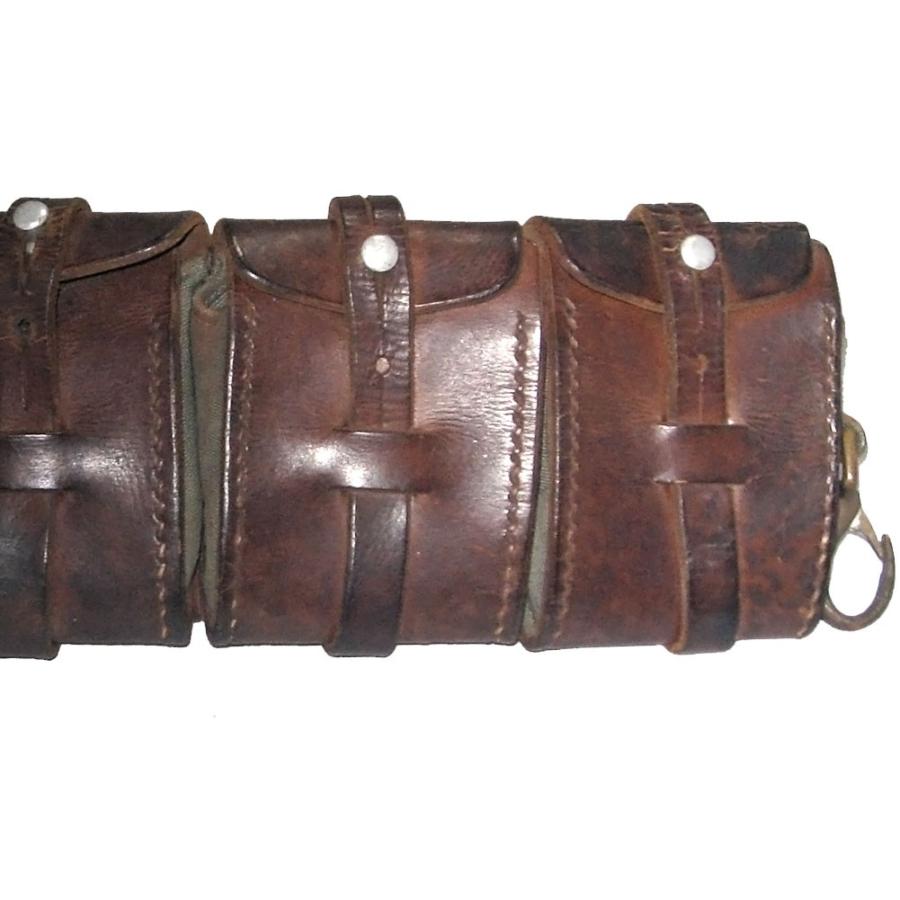 WW2 VINTAGE Swedish Bandolier Leather Ammo Pouch スウェーデン軍