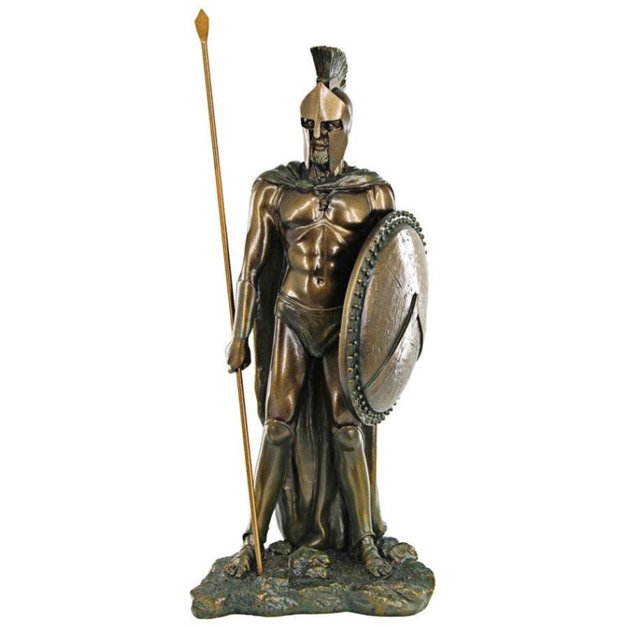 伝説のスパルタ戦士の彫刻 ブロンズ風 彫像 古代ギリシャ 300