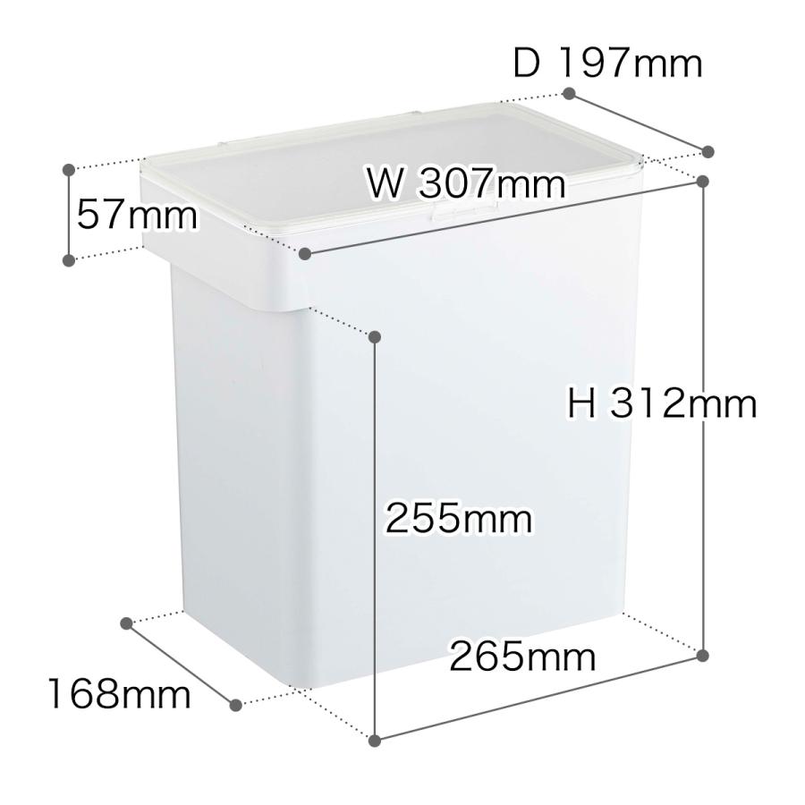 tower ［ 密閉米びつ タワー 10kg 計量カップ付 ］山崎実業 米びつ