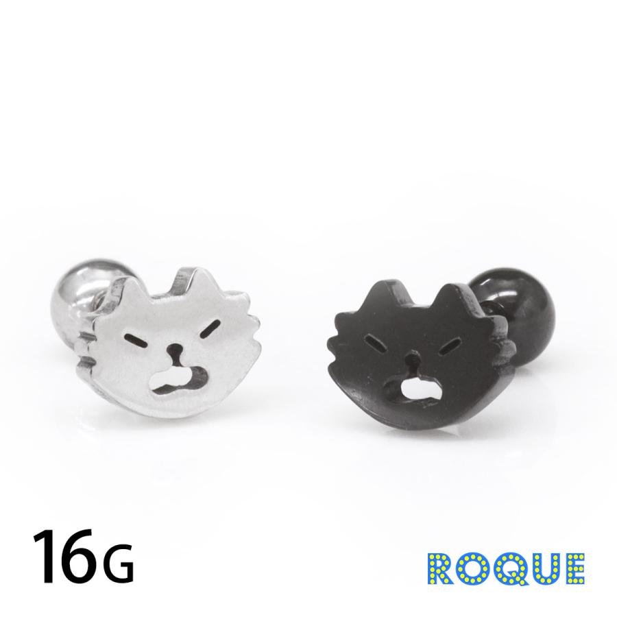 ROQUE（ロキ） ボディピアス 16G ぷんぷんねこちゃんフェイス