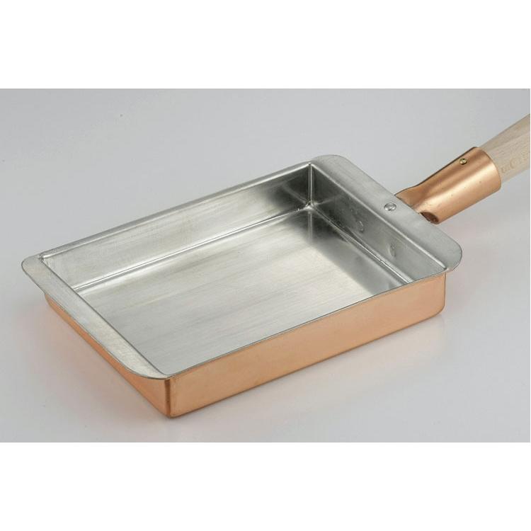 日本製 燕三条 銅の玉子焼き器 関西型 13.5cm レシピ付き プロ仕様