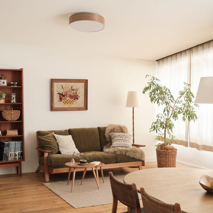 シーリングライト Olika WOOD LED CEILING LIGHT 調光 調色 タモ