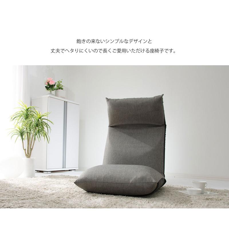 座椅子 日本製 ポケットコイル リクライニング ハイバック 一人掛け 1