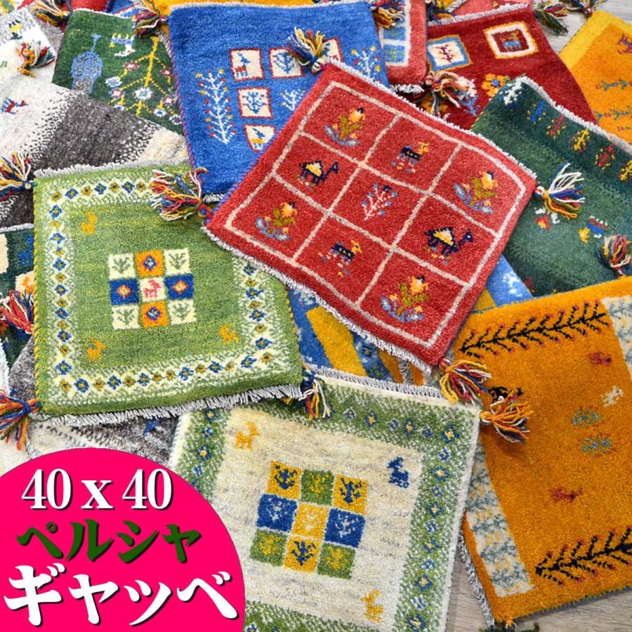 サヤンサヤン ギャッベ ギャベ 座布団 ペルシャ イラン 約 40x40cm