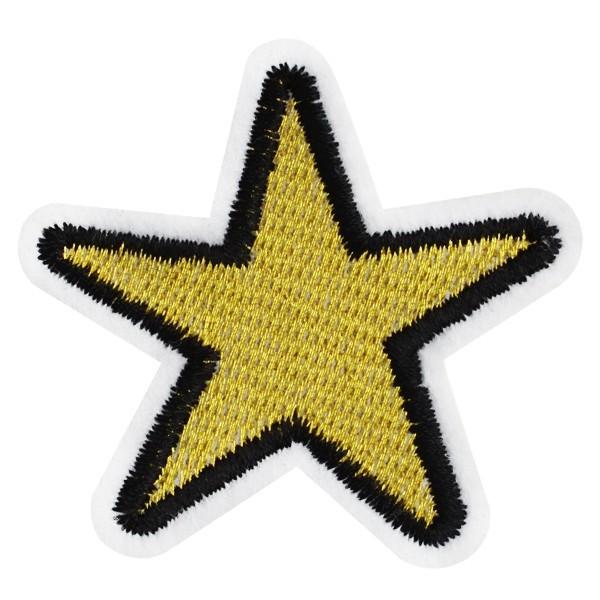 ワッペン アイロン 星 刺繍ワッペン 縦5.5cm×横5.5cm スター アイロン