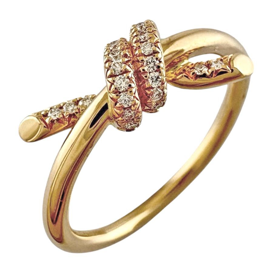 TIFFANY&Co.（ティファニー） ノット リング 指輪 8号 18金 K18ピンク