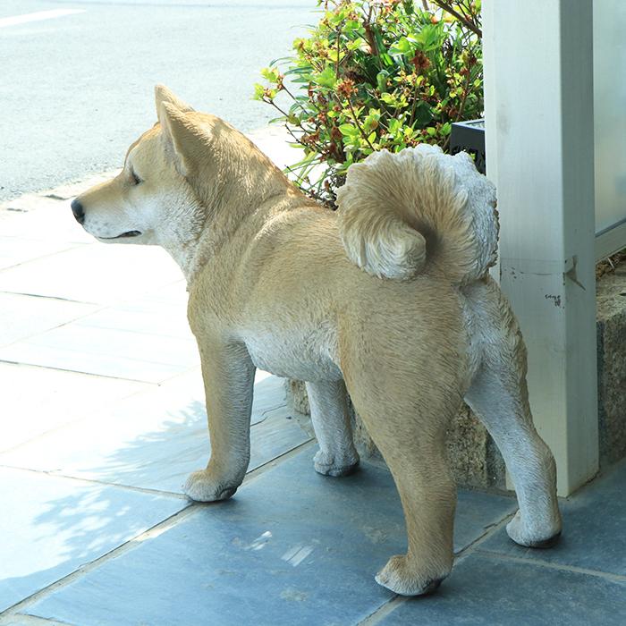 置物 犬 柴犬 玄関用 本物そっくり 実物大 リアル ドッグ オブジェ