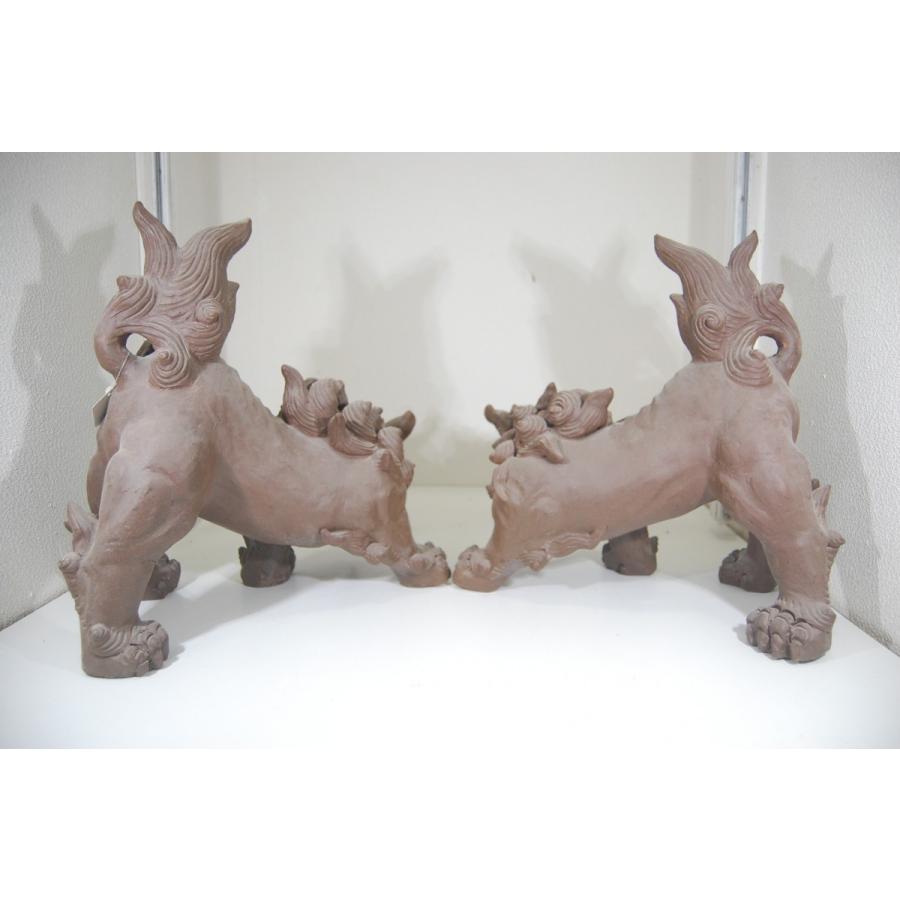 立ちシーサー 焼締 : 沖縄シーサー専門店 琉球窯 - 通販 - Yahoo