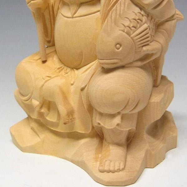 木彫り 恵比寿大黒 セット 置物 高さ10cm 柘植 : 仏像と縁起物の専門店