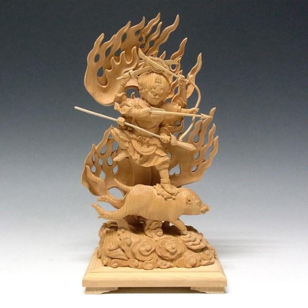摩利支天 高さ26cm 榧製 木彫り 仏像 : 仏像と縁起物の専門店 龍祥本舗