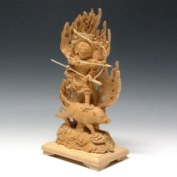 摩利支天 高さ26cm 榧製 木彫り 仏像 : 仏像と縁起物の専門店 龍祥本舗
