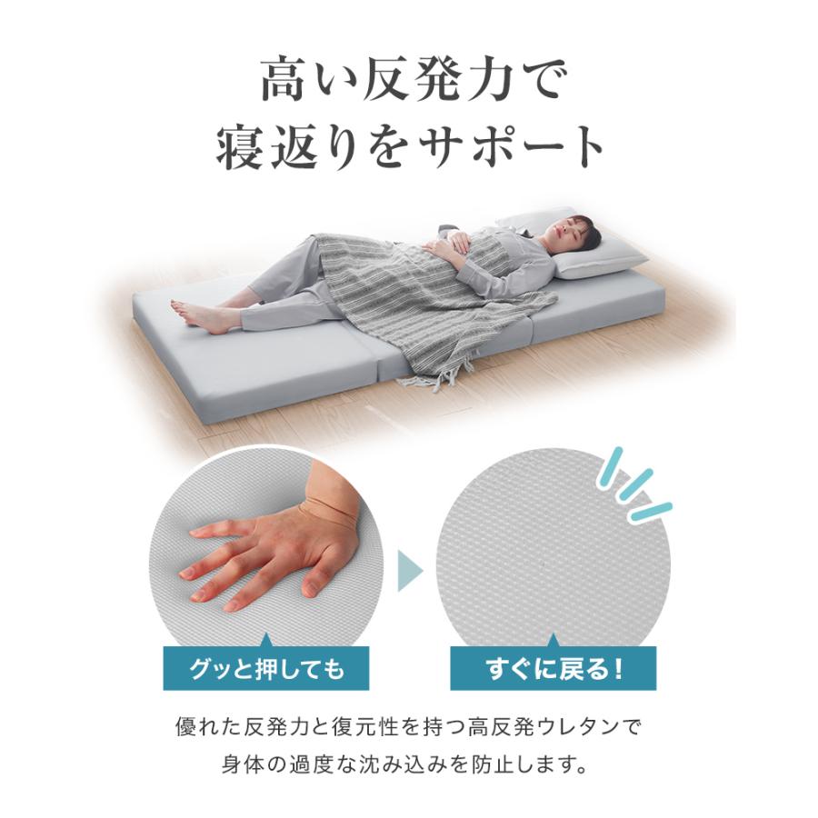 WEIMALL（ウェイモール） マットレス ダブル 三つ折り 高反発 硬さ190N