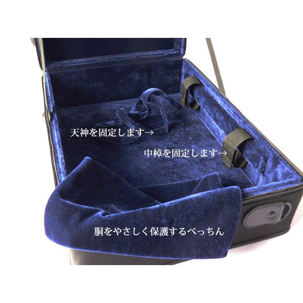 三味線三つ折りケース 桐製三つ折ケース/細棹・中棹三味線用/長唄