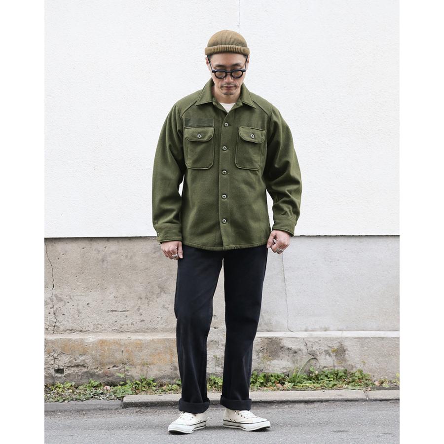 MILITARY（ミリタリー） 実物 USED 米軍 ヴィンテージ ウールシャツ OG