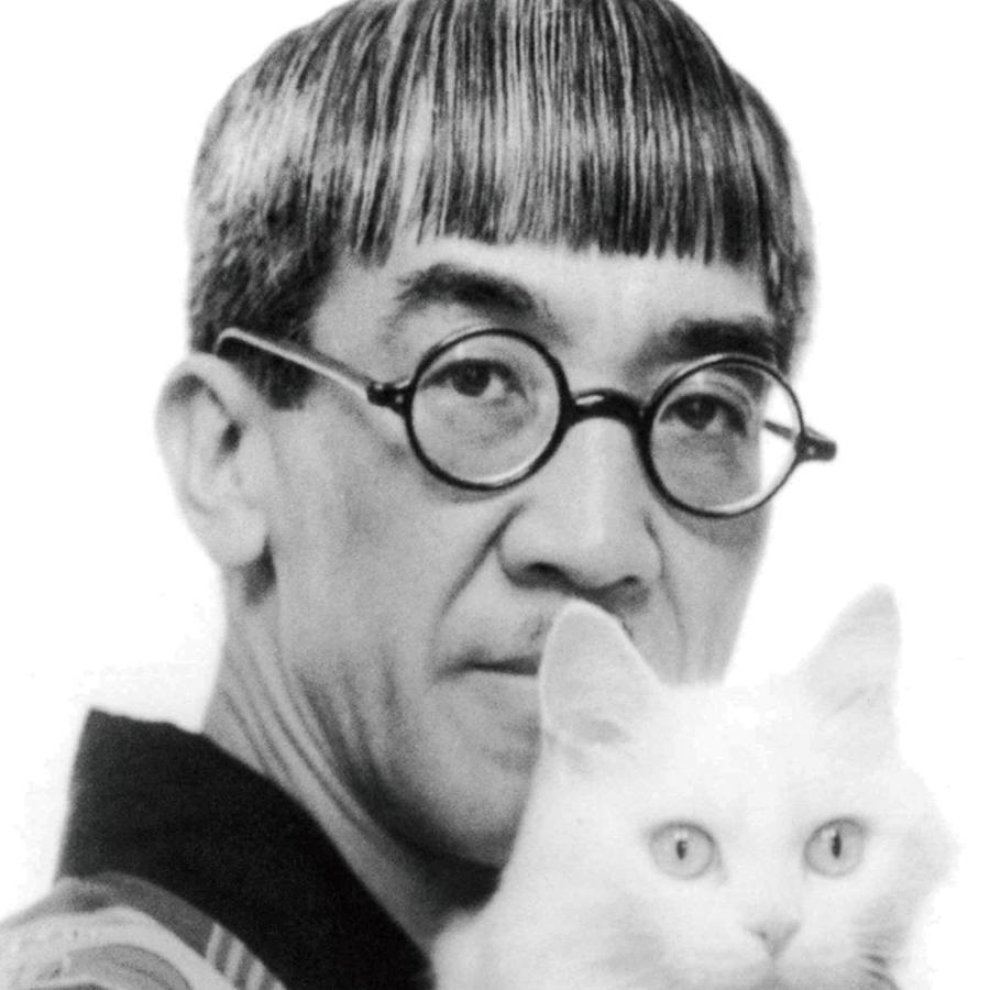 藤田嗣治 リトグラフ 額装 「 猫を抱く少女 」 レオナールフジタ 72