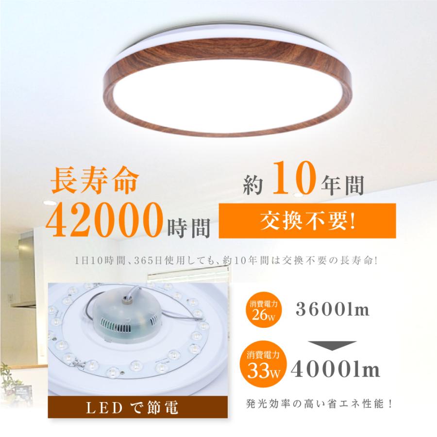 シーリングライト LED 6畳 8畳 木目調 おしゃれ 15段階調光 LED照明