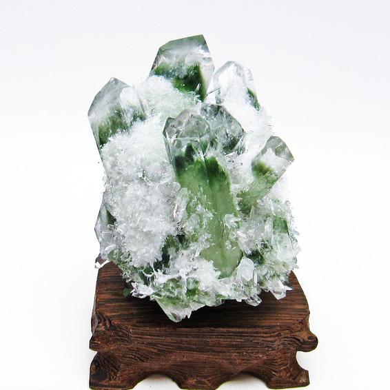 緑水晶 クラスター 台座付属 一点物 182-4506 : 天然石