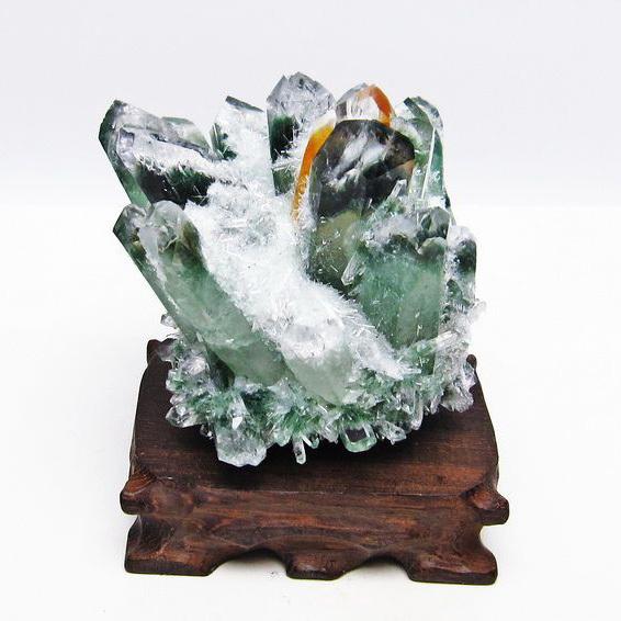 緑水晶 クラスター 原石 台座付属 182-4830 : 天然石・パワーストーン
