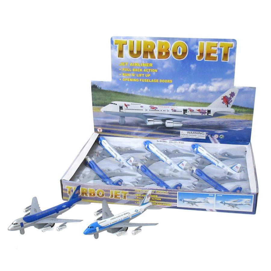 ジャンボジェット 2色アソート 6個入りBOX 航空機 プルバック ミニカー