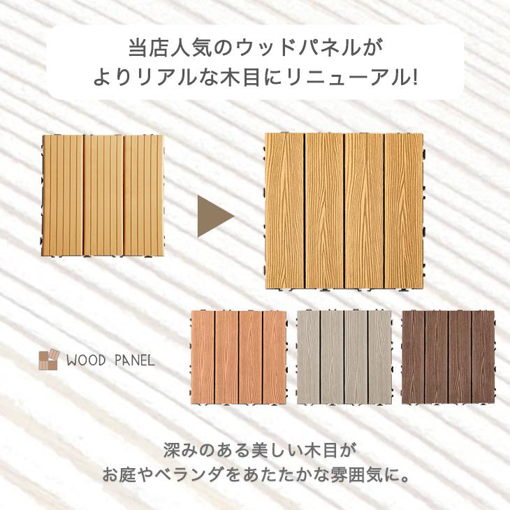 タンスのゲン ウッドパネル ウッドデッキ 人工木 27枚セット