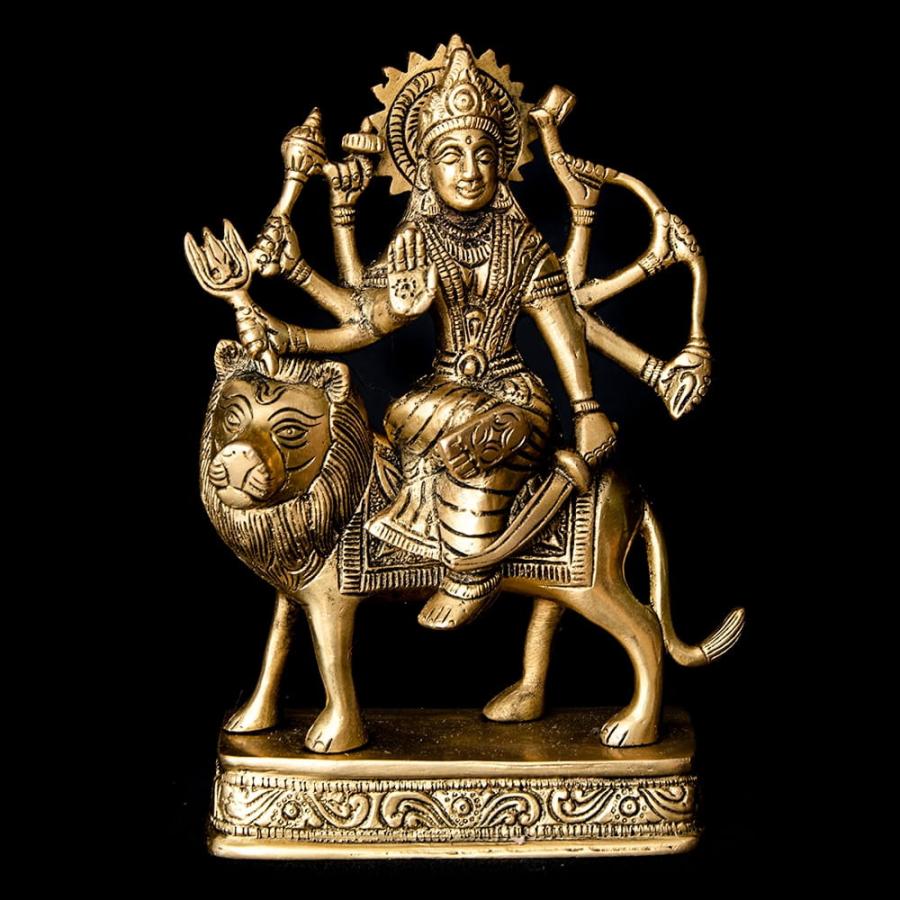送料無料 ドゥルガー durga 神像 パールヴァティ ブラス製 17cm 開運
