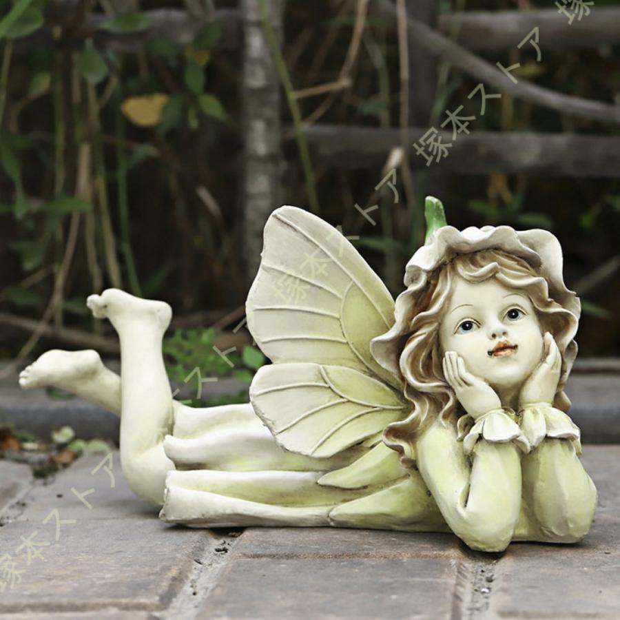置物 天使 エンゼル エンジェル かわいい オブジェ 薔薇 雑貨 姫系
