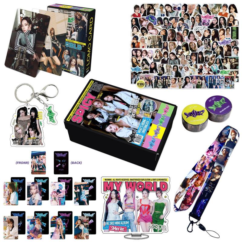 AESPAグッズ ギフトボックス フォトカード MY WORLD テープ セット