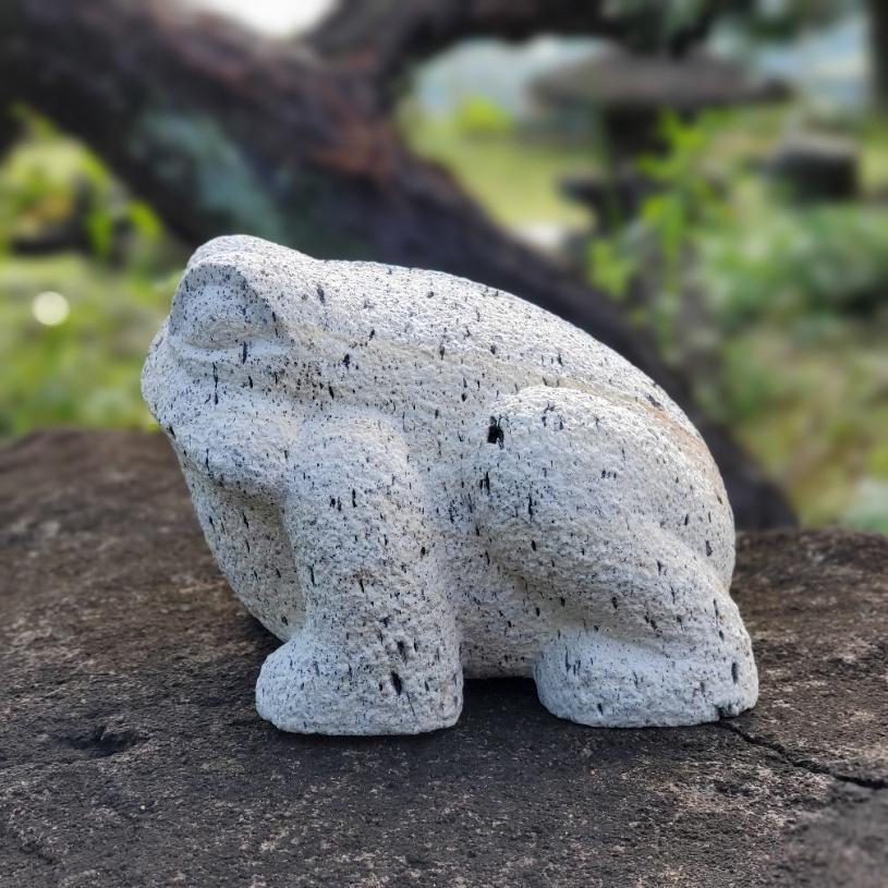 かえる カエル 蛙 置物 縁起物 インテリア 雑貨 : 浦田石材彫刻店