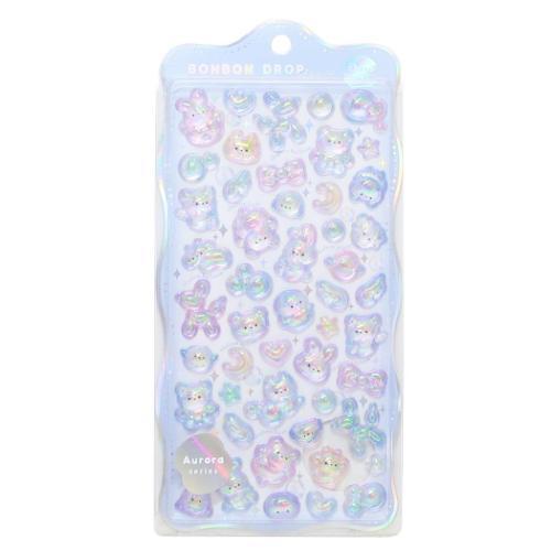 ボンボンドロップシール シールシート オーロラ しゃぼんボンボン