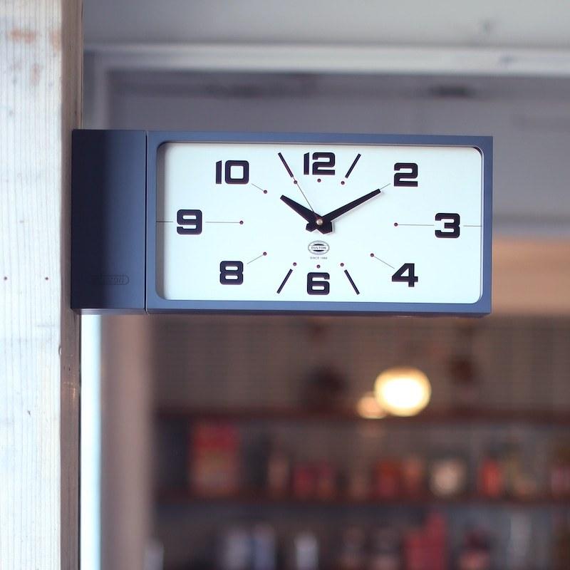 DULTON（ダルトン） H21-0362 DOUBLE FACE CLOCK RECTANGLE ダブル