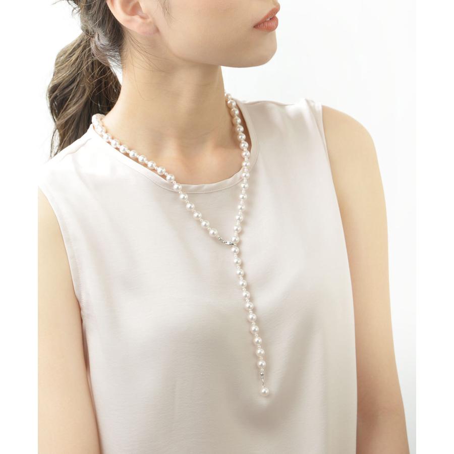 ヴァンテーヌ ネックレス パール 2way ロング Y字 ラリエット シンプル