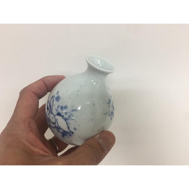 伊万里焼 田森陶園 晩酌セット 吹墨うさぎ セット品 酒器 徳利