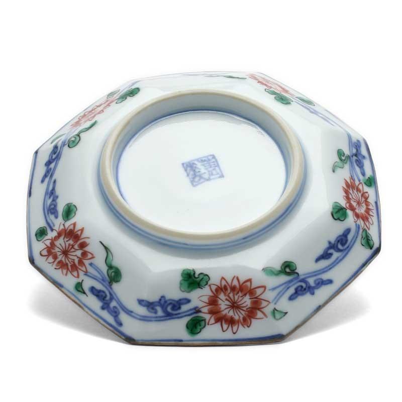 九谷焼：色絵祥瑞松竹梅皿・須田菁華《小皿・取り皿・銘々皿・14.8cm