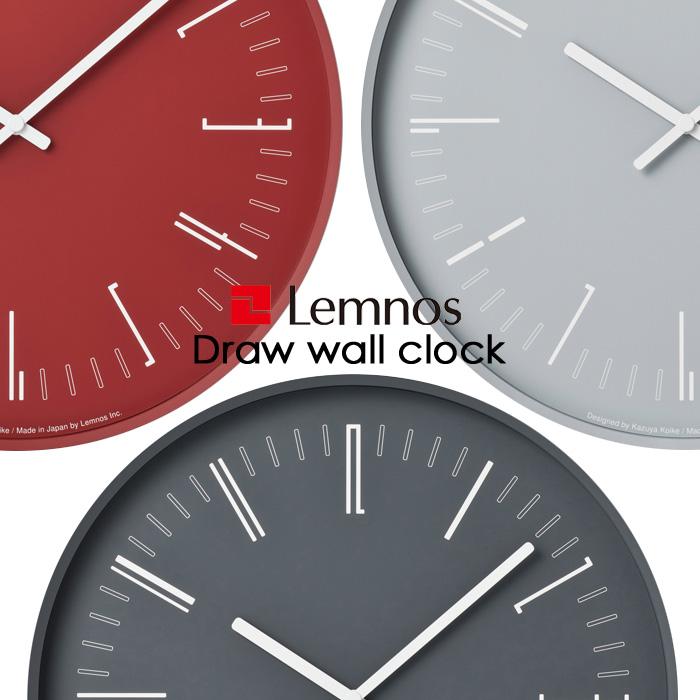 Lemnos（レムノス） 特典付 Draw wall clock (ドロー ウォール