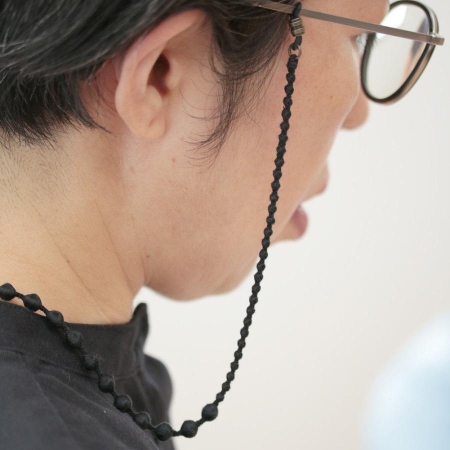 トリプルオゥ グラスコード ブラック GC001◇メガネ用ストラップ 眼鏡