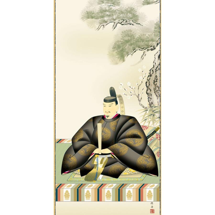 掛軸 (掛け軸) 天神 長江桂舟 尺八立 約横65cm×縦190cm g4405 お正月