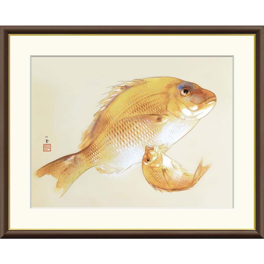 竹内栖鳳 海幸 （F6サイズ）（紐・フック付） 日本の名画 約横52×縦