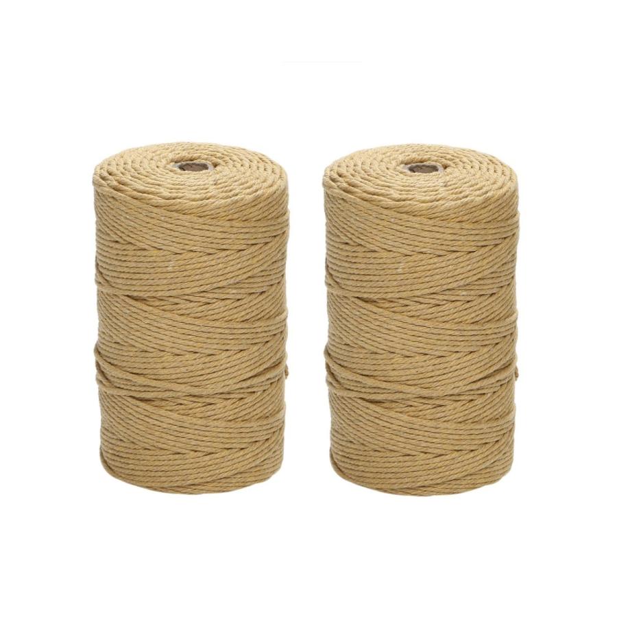 マクラメ コード 3mm 200m 2個セット 紐 コットン 綿 糸 ロープ
