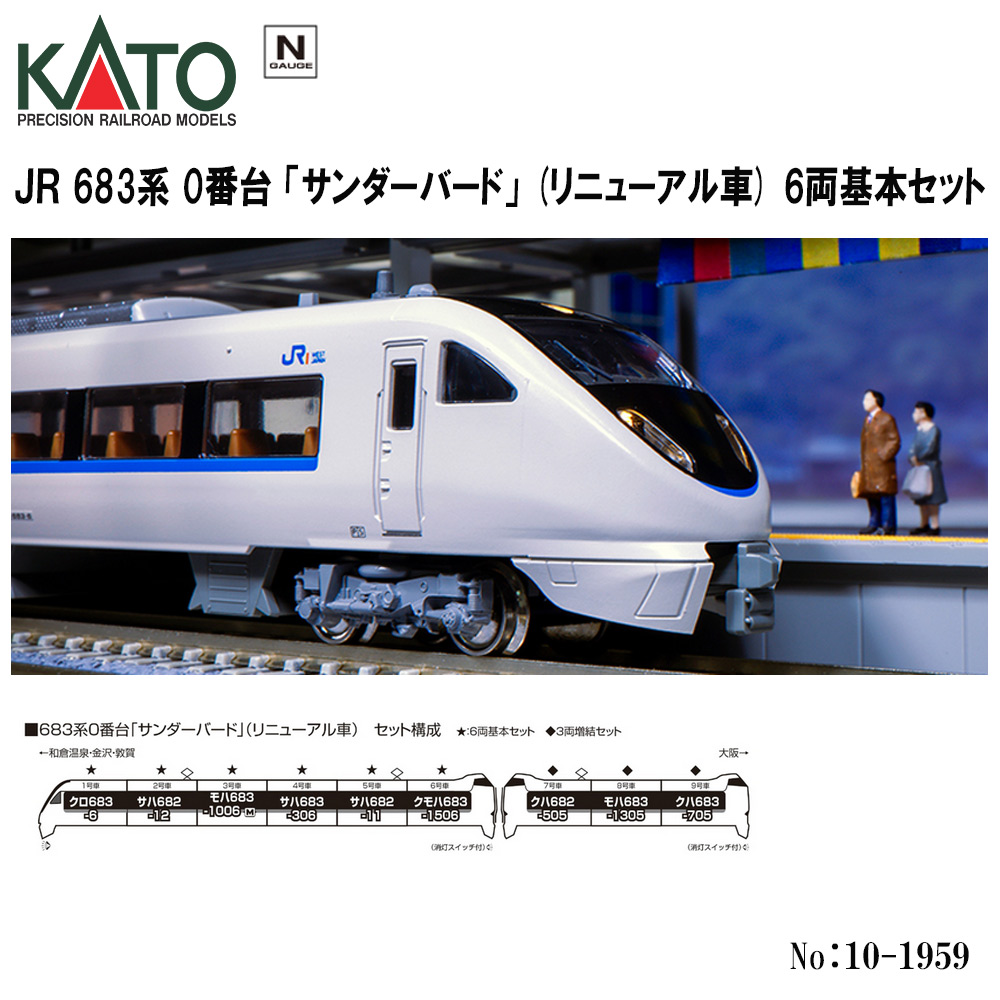 カトー カトー 683系 0番台 「サンダーバード」 （リニューアル車） 3