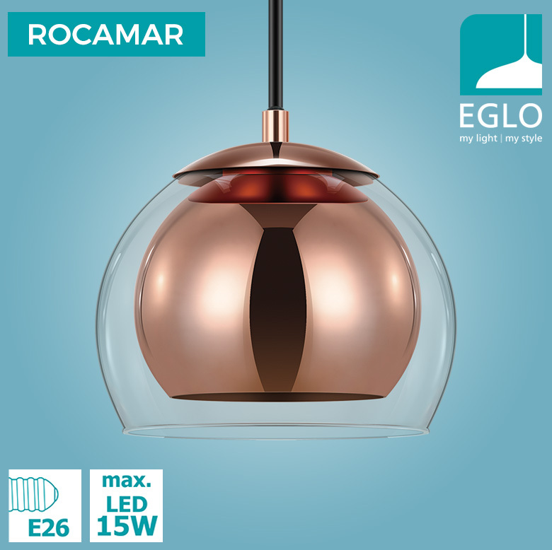 LEDペンダントライト EGLO ROCAMAR 19cm 204427J リビング ダイニング