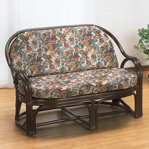 今枝商店 籐 ラブソファ 2人掛け クッション付 幅108cm （ 家具
